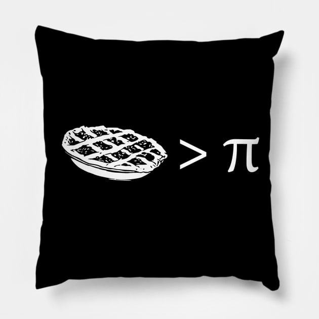 Pie is greater than Pi Pillow by fiercewoman101