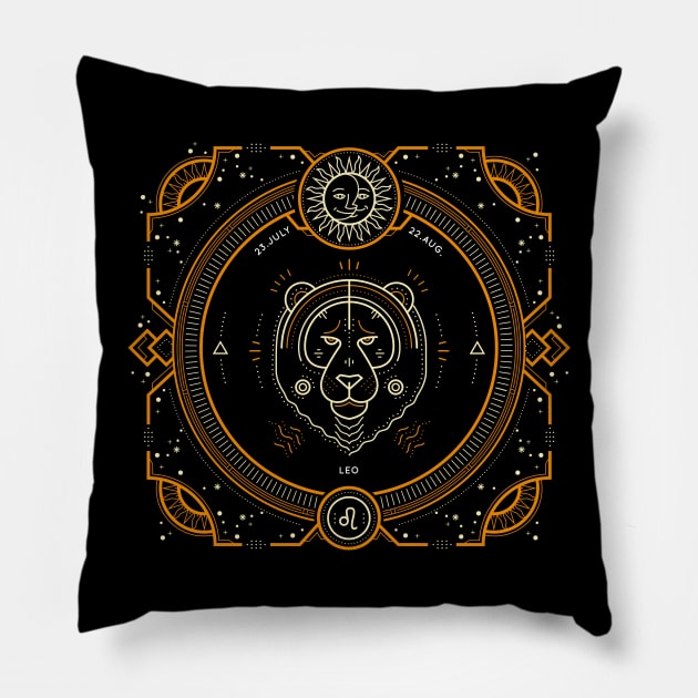 Leo Sacred Symbol Pillow by DISOBEY