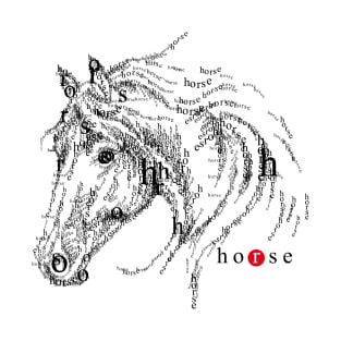 Font illustration "horse" T-Shirt