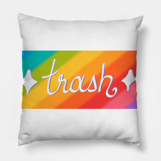 Gay trash Pillow by VibeDezigns