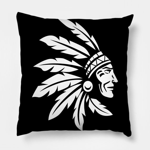 Indian Old man Logo Pillow by chacuy