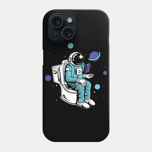 Poopin Space Astronaut Color Funny Space Gift Phone Case by atomguy