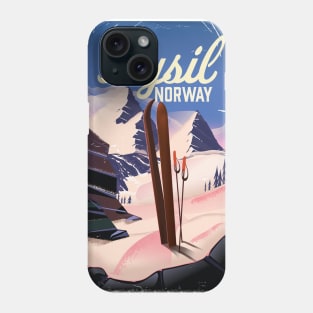 Trysil, Norway Ski poster Phone Case