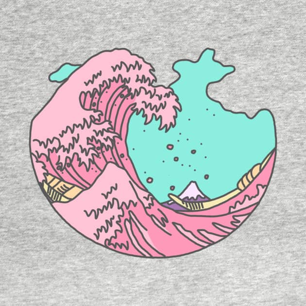 Discover Japanese pastel kawaii anime meme surf beach wave - Anime - Tank Top