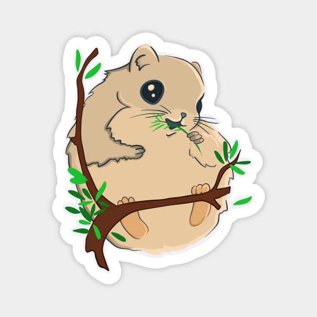 Japanese flying squirrel Magnet by manydoodles