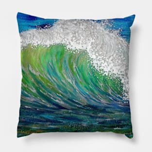 The Wave Glow Stained Glass Pillow