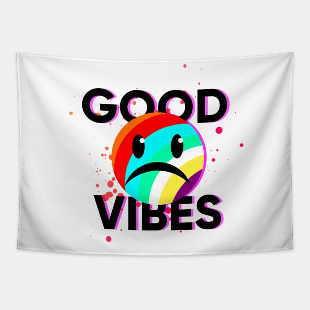 Sad multicolour smile Tapestry by Other Design