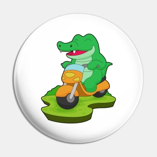 Crocodile Motorcycle Pin