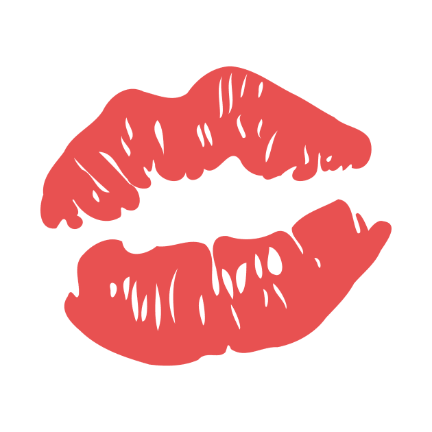 Red lips mark drawing by SooperYela