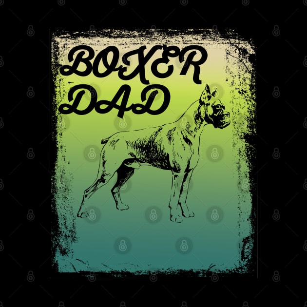 Boxer Dog - Boxer Dad by Kudostees