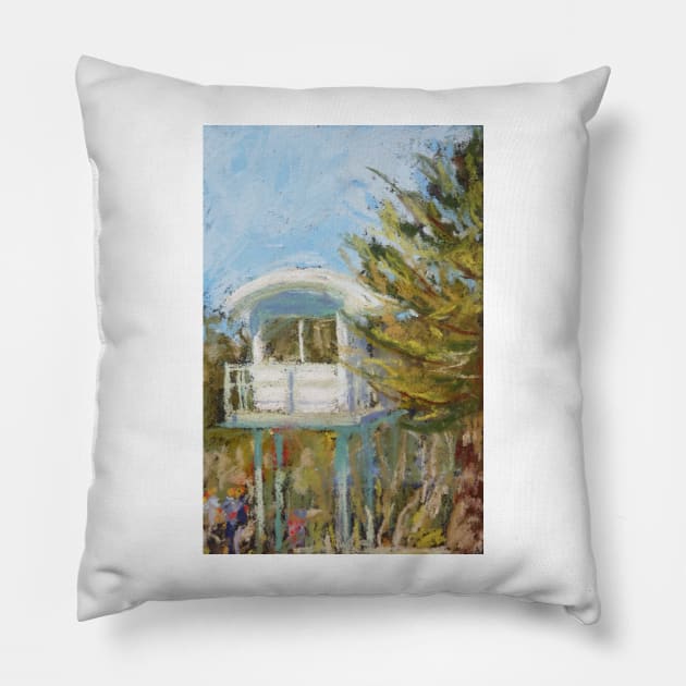 Bonny surf tower - plein air Pillow by Terrimad