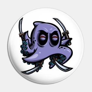 Octopus Ninja Pin