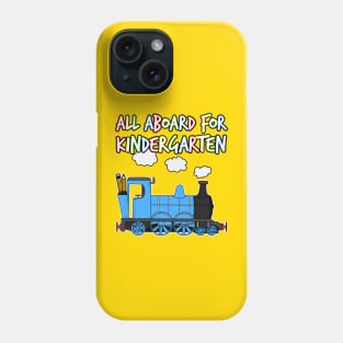 All Aboard For Kindergarten Steam Train (Blue) Phone Case