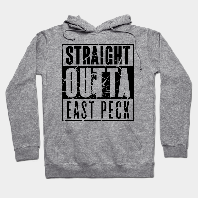 Straight Outta East Peck Black Shattered Tv Shows Hoodie Teepublic Share your library with friends. teepublic
