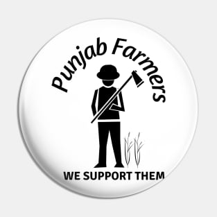 pujab Farmers we support them Pin