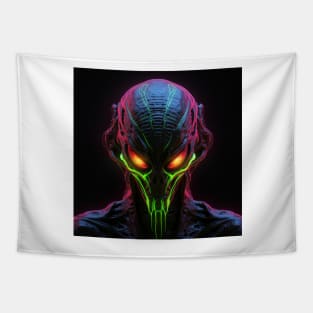 Alien Neon Art 9 Tapestry