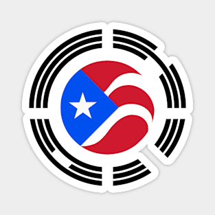 Puerto Rican Korean Multinational Patriot Flag Series Magnet