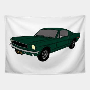 1968 Ford Mustang GT Cult Film Tapestry