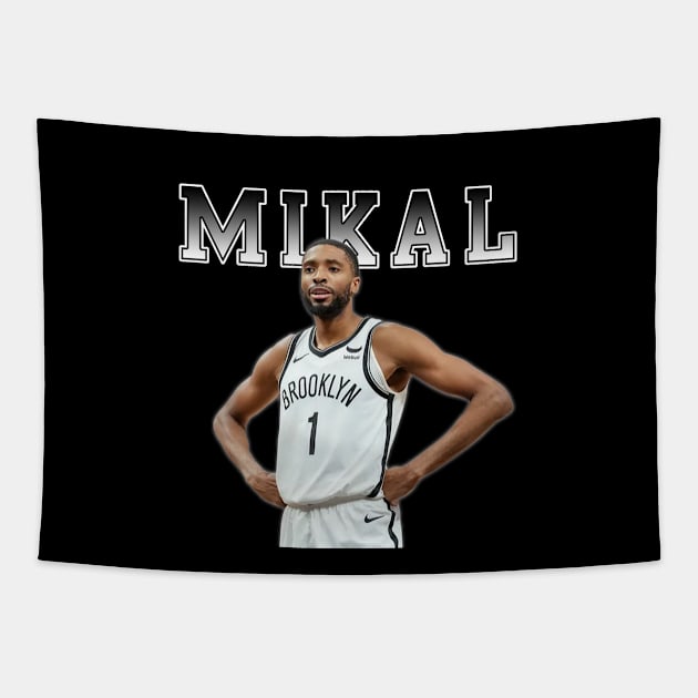 Mikal Bridges Tapestry by Bojes Art