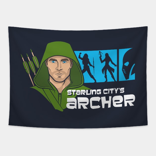 Starling Archer Tapestry by ianleino