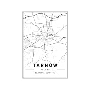 Tarnów Light City Map T-Shirt