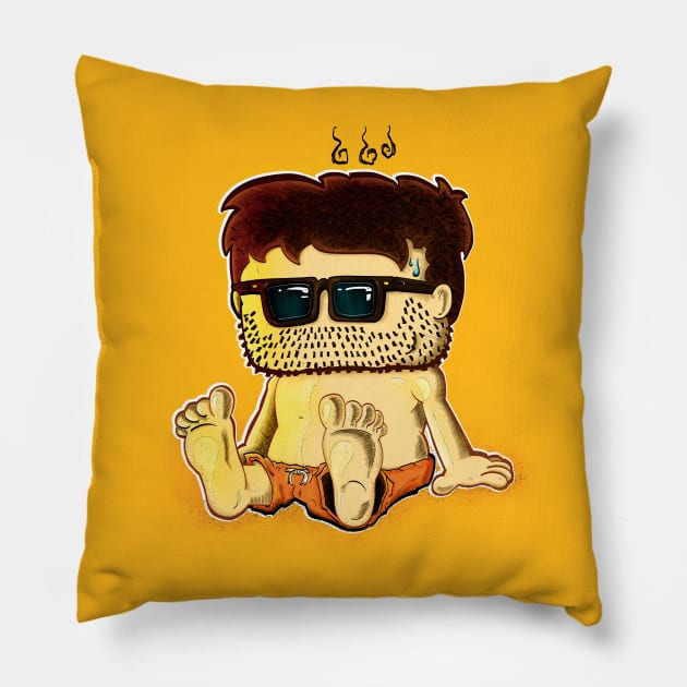 Relaxed in Summer Pillow by llote