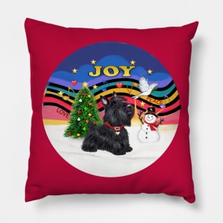 "Christmas Joy" with a Scoftish Terrier Pillow