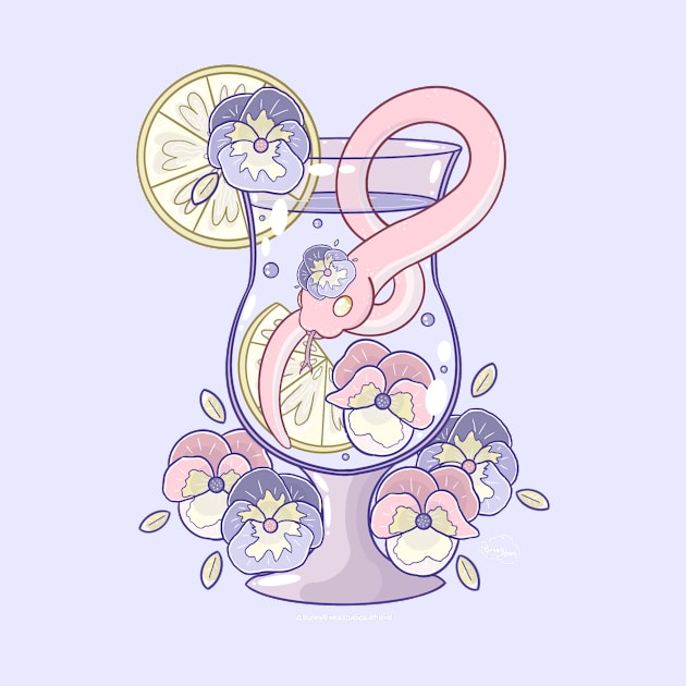 Kawaii Snake Wildflower Drink by BunnyBees Studios