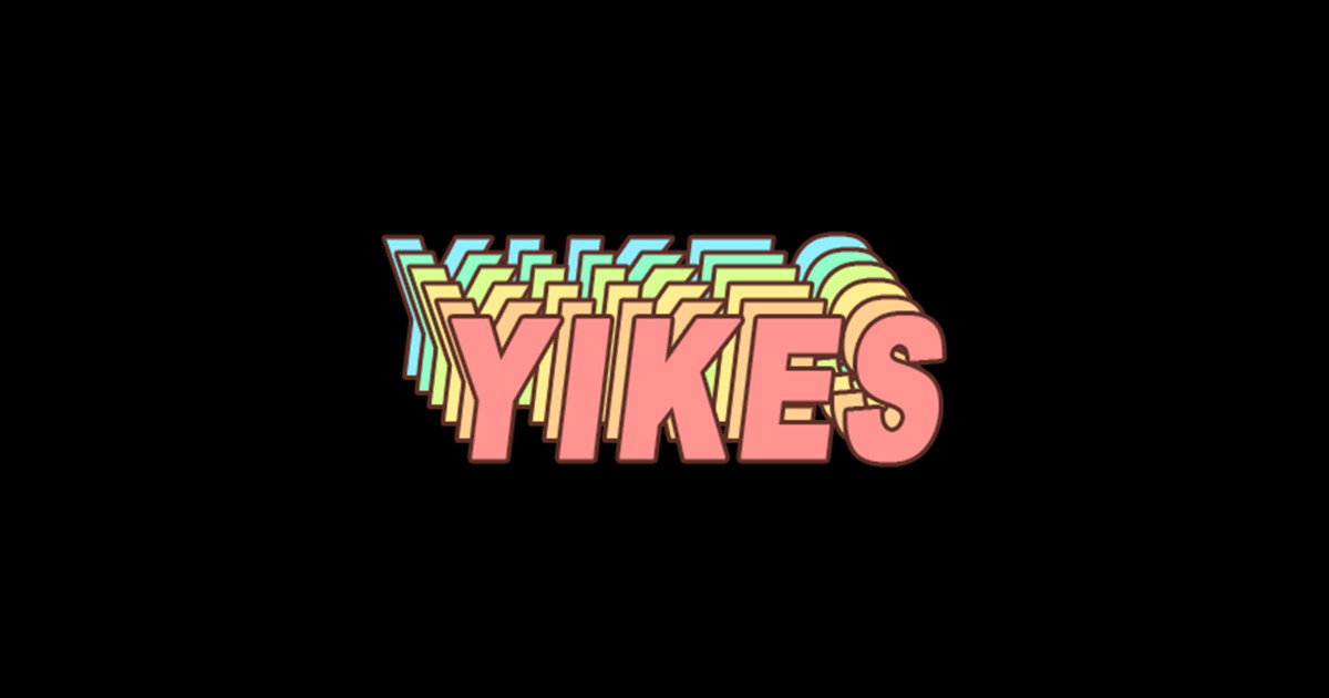 Yikes colorful Typography Viral and Trending Slang Meme Aesthetic