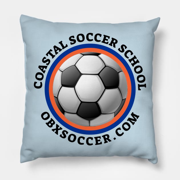 Coastal Soccer School Logo #1 Pillow by Coastal Soccer School