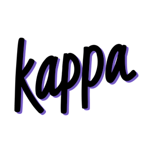 Greek Alphabet: kappa (black-purple) T-Shirt