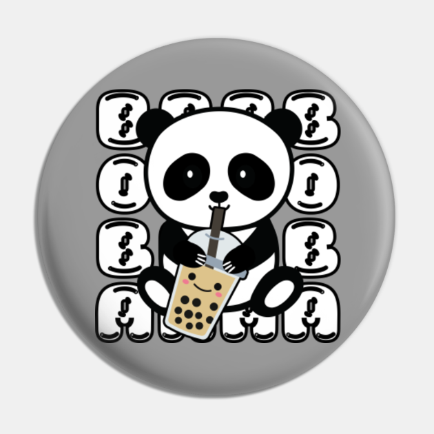 Discover Kawaii Panda Drinking Boba Tea - Panda - Pin