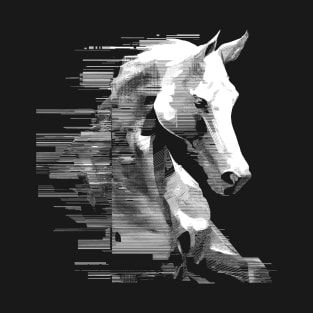Glitch Horse Aesthetic T-Shirt