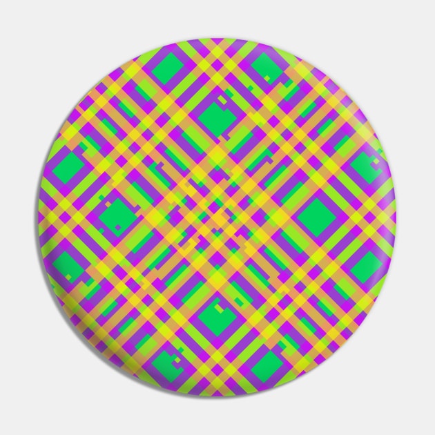 Glitchy Plaid 2 Pin by z0mbi