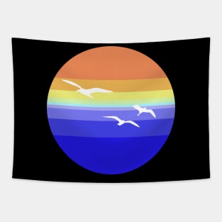 Seagulls over the sea Tapestry