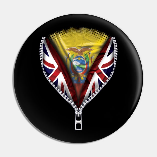 Ecuadorian Flag  Ecuador Flag zipped British Flag - Gift for Ecuadorian From Ecuador Pin by Country Flags