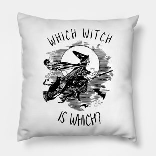 Which Witch is Witch funny Halloween Design Pillow