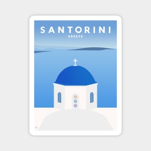 Santorini, Greece Travel Poster Magnet