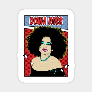 Diana Ross Pop Art Comic Style Magnet