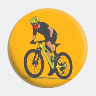 mountain bike rider Pin