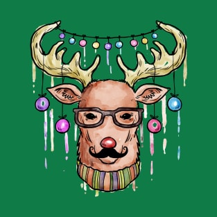 Christmas Gift Design, Christmas Clothing, Christmas Artwork, Christmas Deer T-Shirt