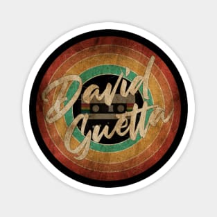 David Guetta Vintage Circle Art Magnet