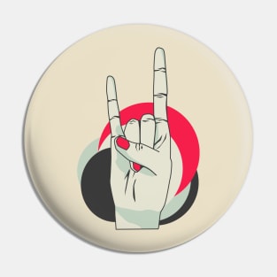 metal - PUT YOUR HANDS UP Pin