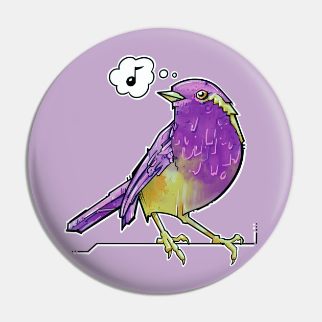 purple and yellow songbird Pin by weilertsen