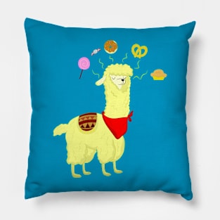 Hungry alpaca Pillow