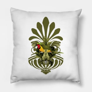 Gorgeous bird green Pillow