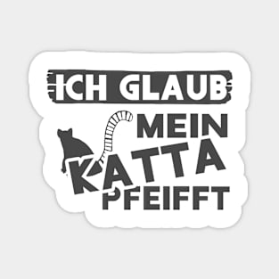 guckender Katta pfeifft Fan Frauen Männer Design Magnet