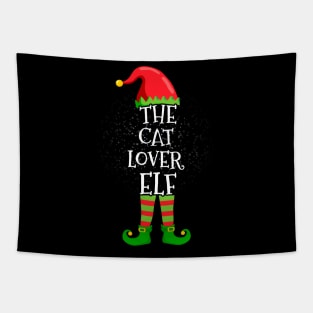 CAT LOVER Elf Family Matching Christmas Group Funny Gift Tapestry