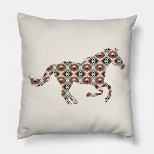 Aztec geometric southwest triangle horse pattern Pillow