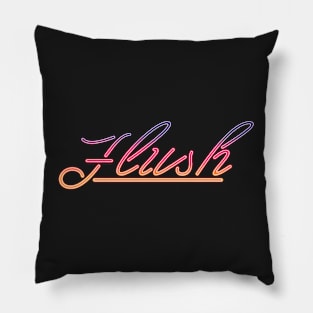 gradient neon flush Pillow